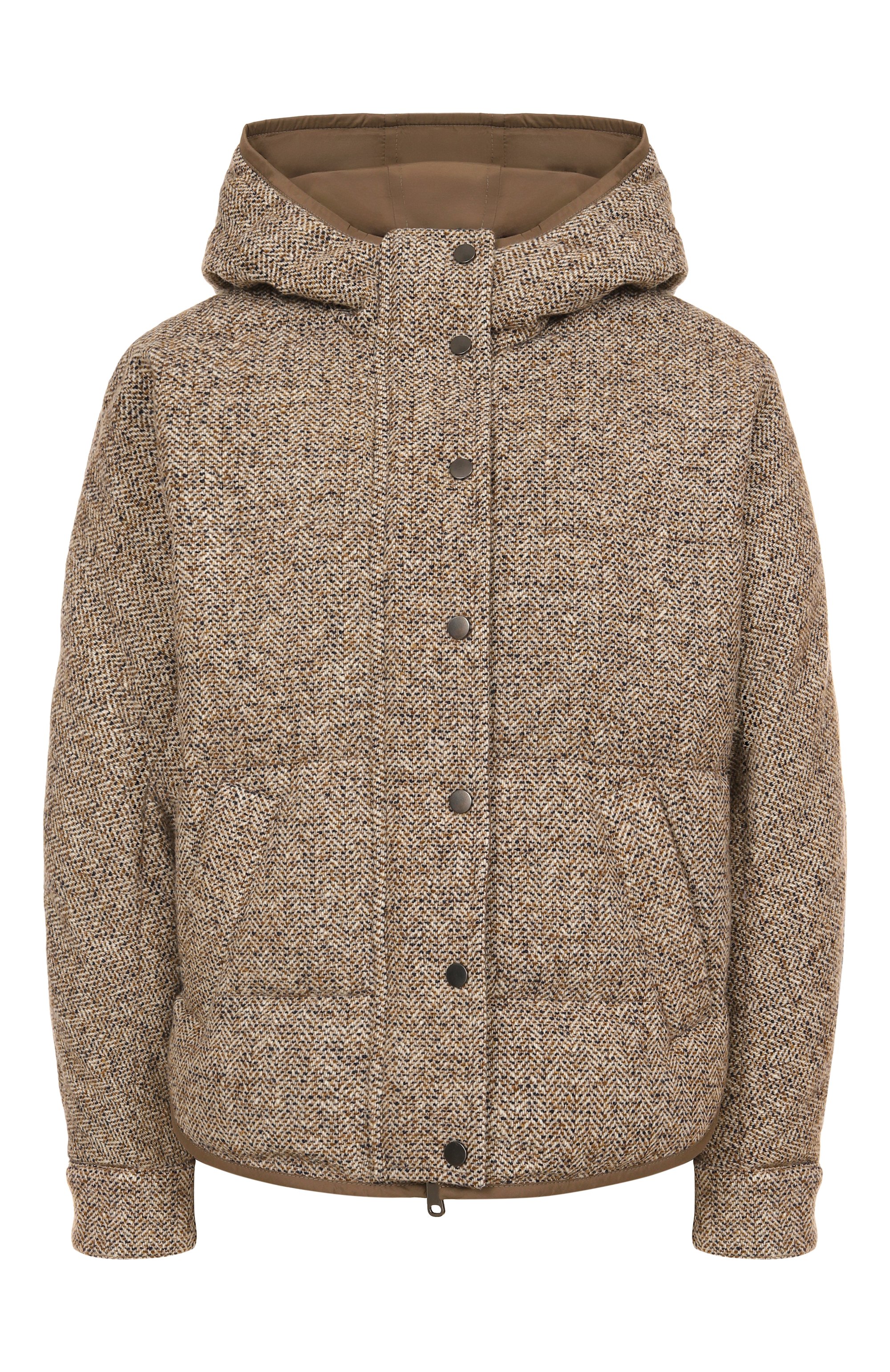 Двусторонний твидовый пуховик BRUNELLO CUCINELLI, арт. MG5307729, фото 1