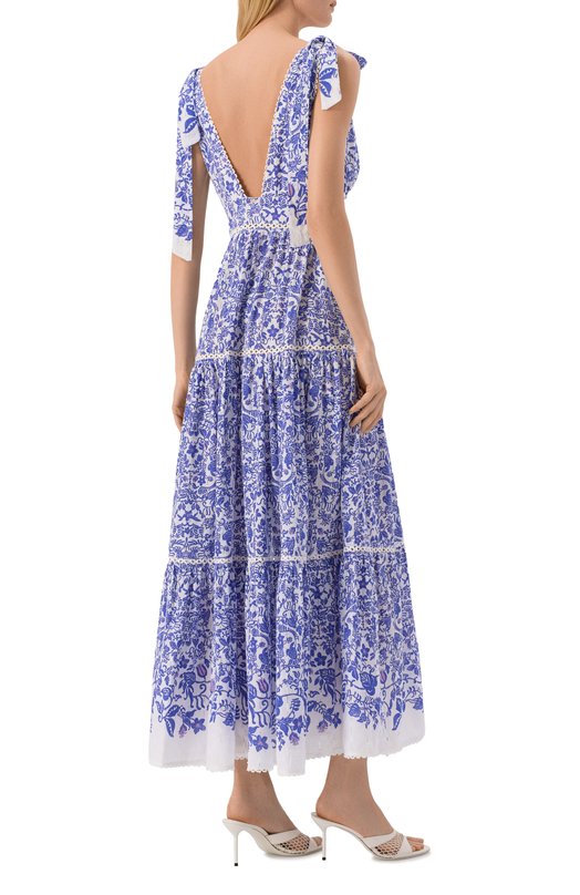 Хлопковое платье Poupette St Barth WPER26LC3TWU Синий  WPER26LC3TWU Фото 3