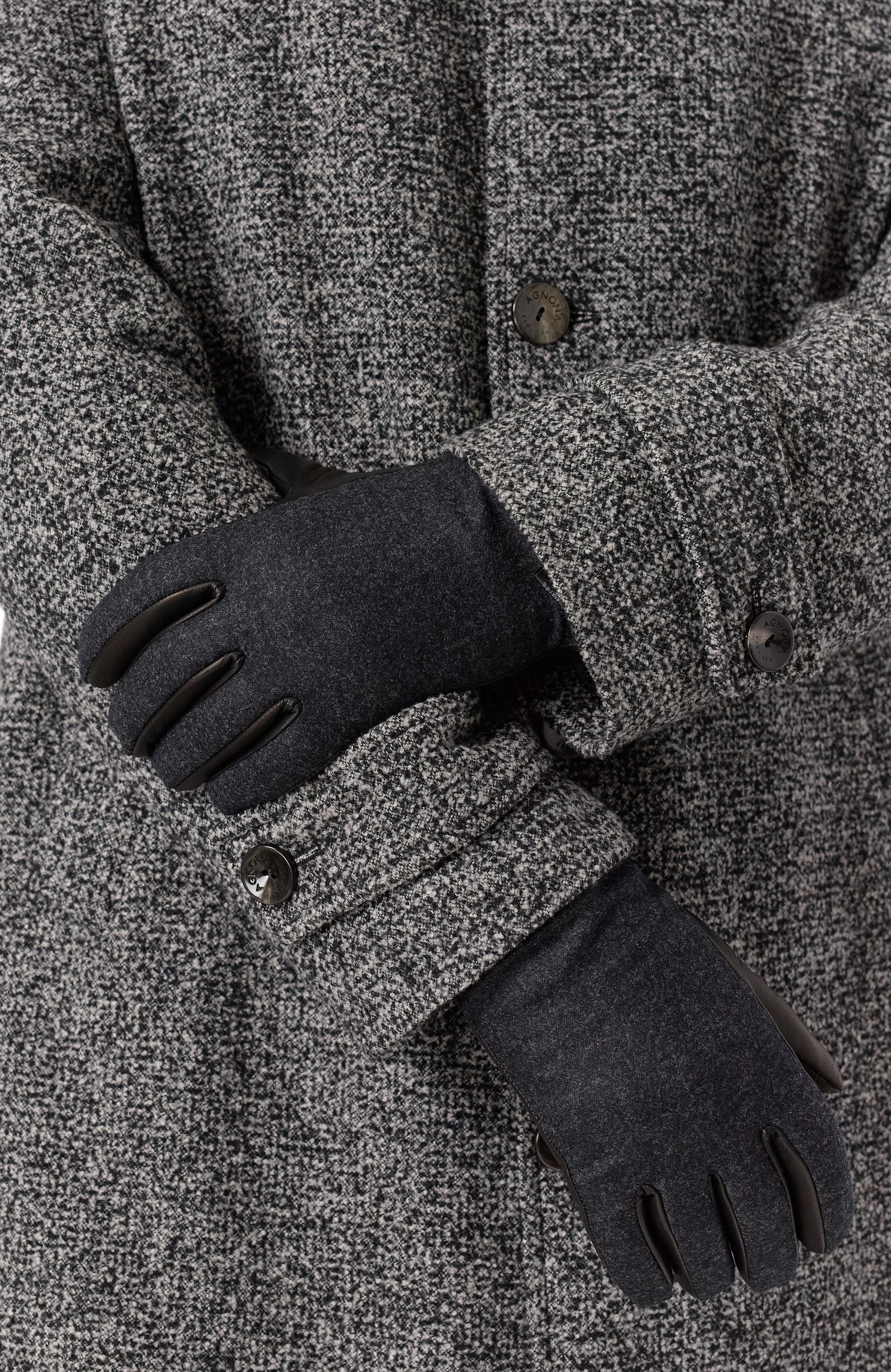 Комбинированные перчатки CORNELIANI, арт. 26Q318-2620584, фото 2