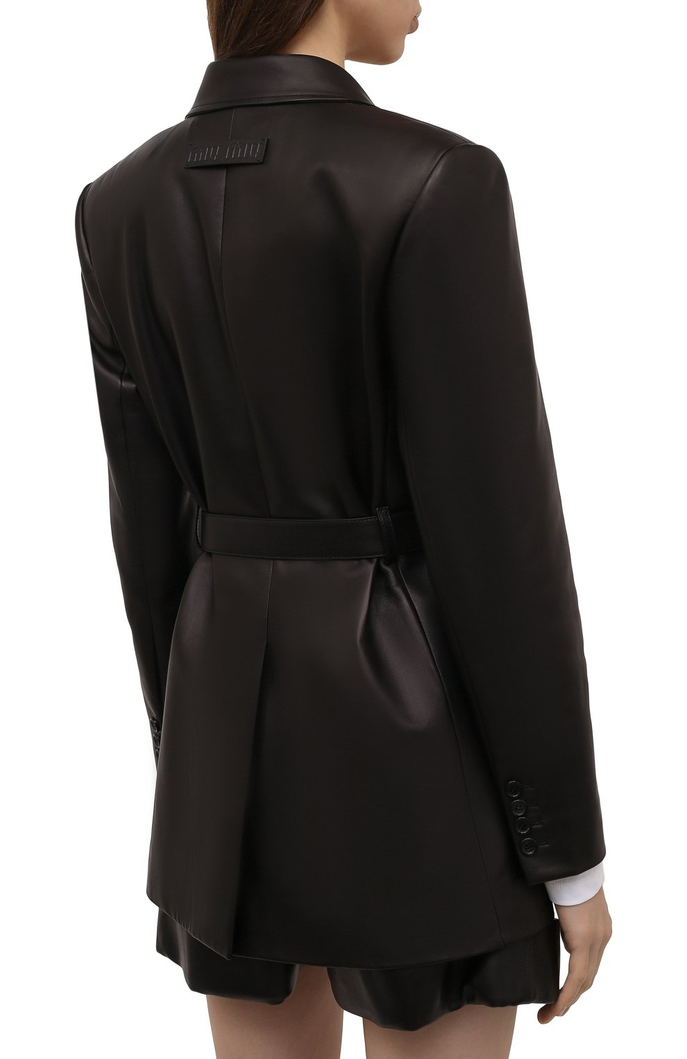 Кожаный жакет MIU MIU, арт. MPG457-038-F0002, фото 4