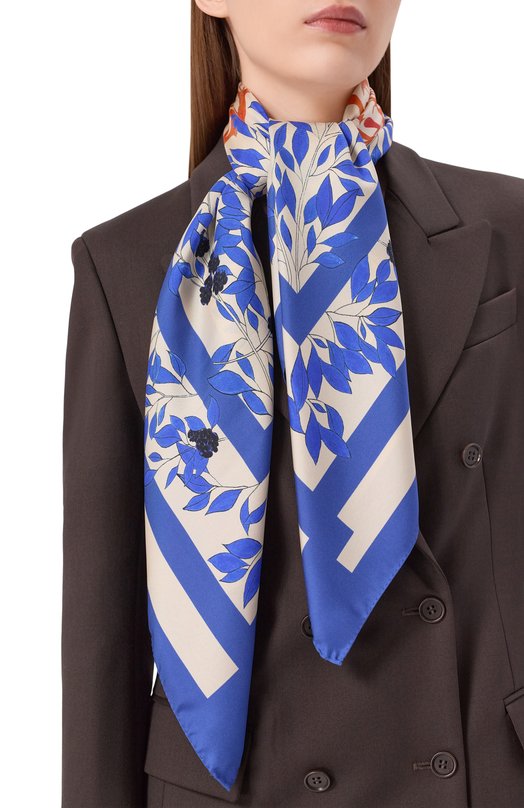 Шелковый платок Petitjean Paris 0C22 Синий  0C22 Фото 2