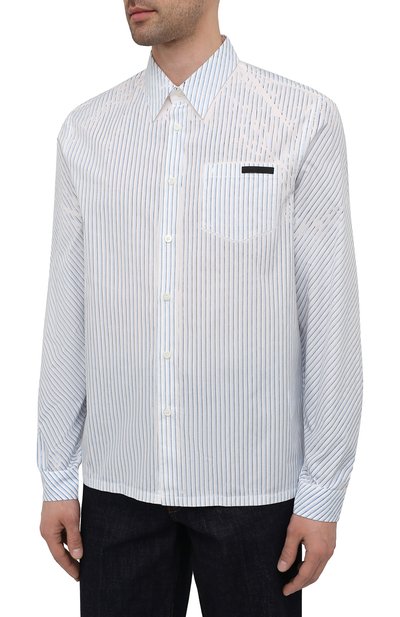 Хлопковая рубашка PRADA, арт. UCN123-1YKG-F0076-192, фото 3