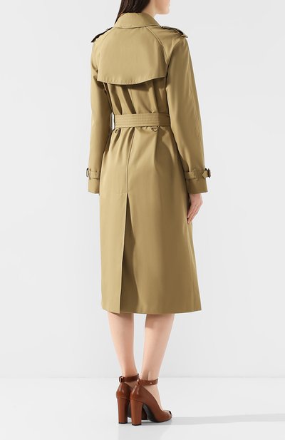 Хлопковый тренч waterloo BURBERRY хаки цвета по цене 275000 руб., арт. 8024812, фото 4 Хлопковый тренч waterloo BURBERRY, арт. 8024812, фото 4