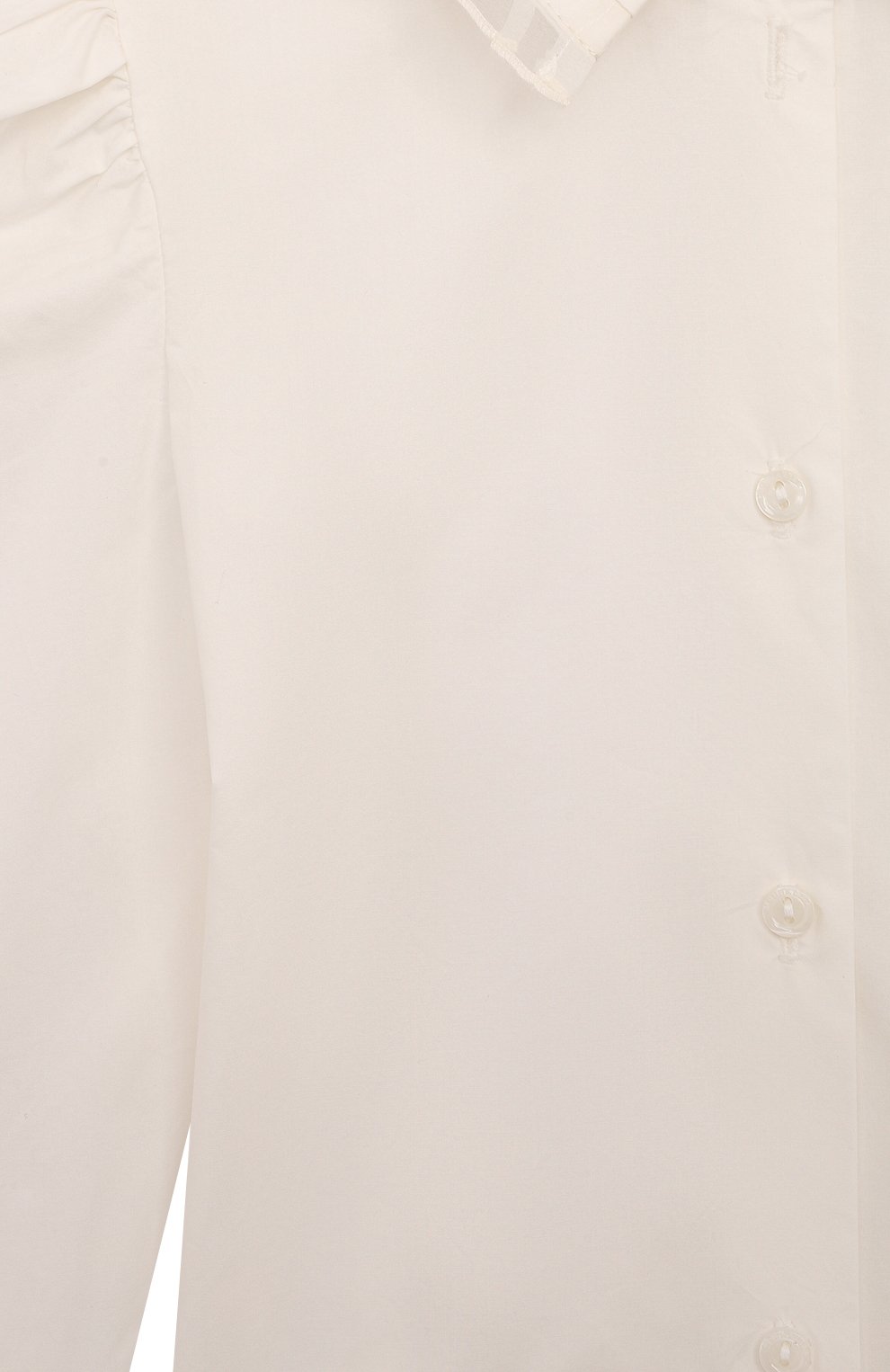 Хлопковая рубашка MONNALISA кремового цвета по цене 14500 руб., арт. 71D300, фото 3 Хлопковая рубашка MONNALISA, арт. 71D300, фото 3