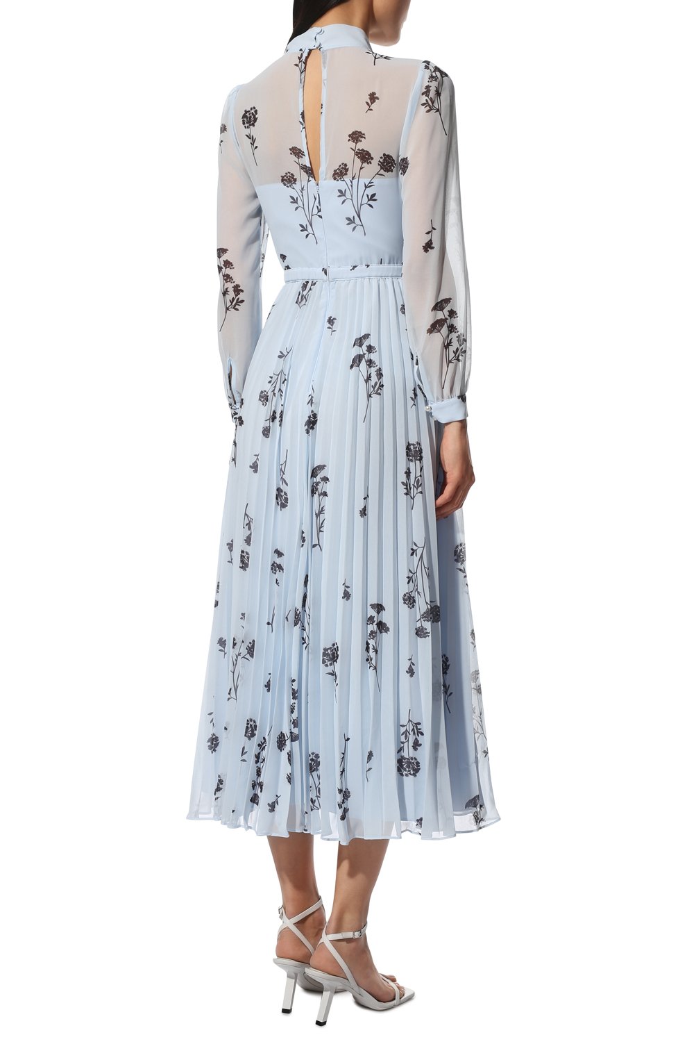 Платье SELF-PORTRAIT голубого цвета по цене 55800 руб., арт. SS22-045C, фото 4 Платье SELF-PORTRAIT, арт. SS22-045C, фото 4
