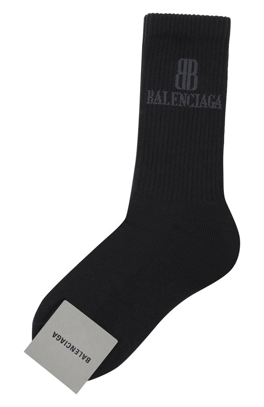 Хлопковые носки Balenciaga 835497/4F1B5 Чёрный 835497/4F1B5