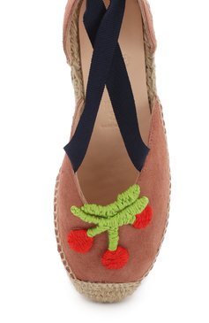 Замшевые эспадрильи с лентами MAISON MANGOSTAN, арт. MACED0NIA/SUEDE WITH CR0CHETED, фото 1
