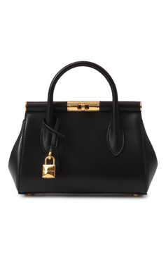 Женская сумка marlene small DOLCE & GABBANA черного цвета, арт. BB7744/A3G19 | Фото 6 (Размер: small; Материал сплава: Проставлено; Драгоценные камни: Проставлено; Ремень/цепочка: На ремешке; Материал: Натуральная кожа)