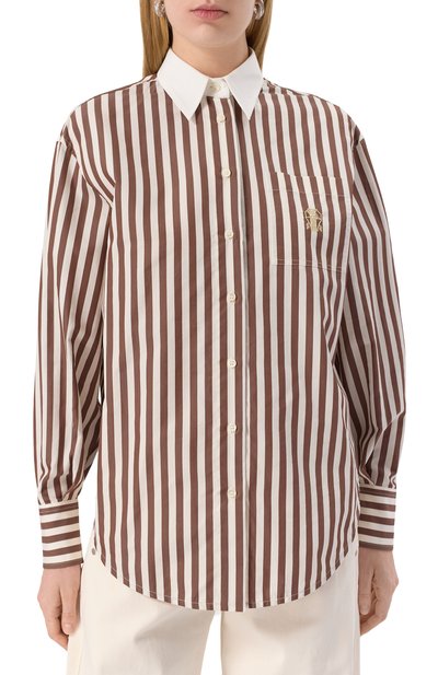 Рубашка из хлопка и шелка BRUNELLO CUCINELLI, арт. MH757RF226, фото 3