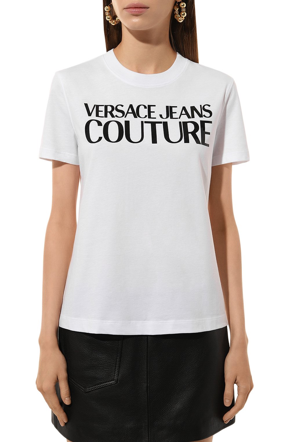 Хлопковая футболка VERSACE JEANS COUTURE, арт. 77HAHE09/CJ00E, фото 3