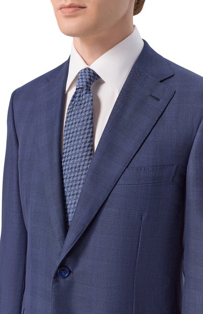 Шелковый галстук ZILLI голубого цвета по цене 38600 руб., арт. CRAV02M0600VNJQC0, фото 2 Шелковый галстук ZILLI, арт. CRAV02M0600VNJQC0, фото 2