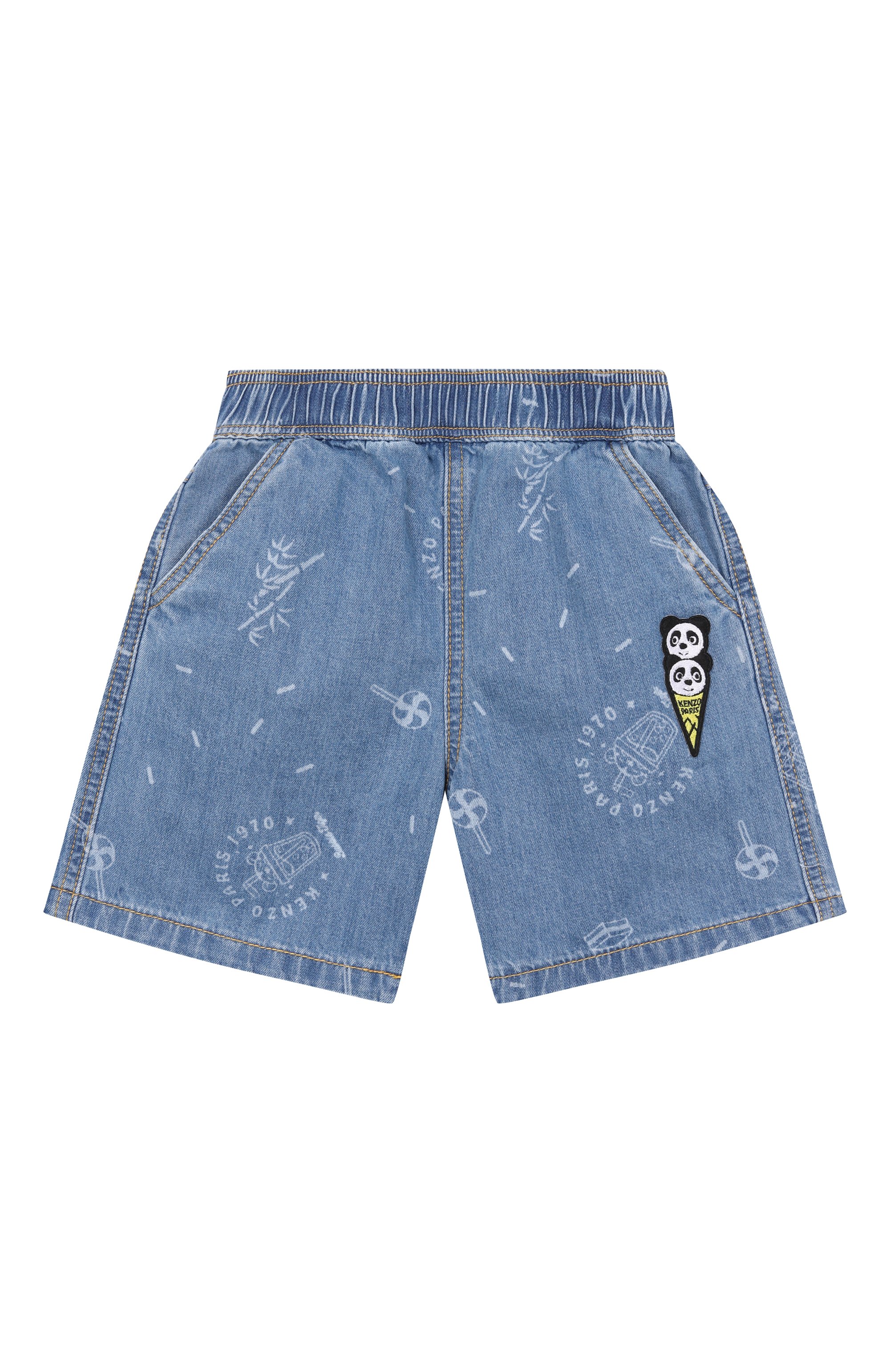 Джинсовые шорты KENZO голубого цвета по цене 16200 руб., арт. K61646, фото 1 Джинсовые шорты KENZO, арт. K61646, фото 1