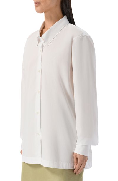 Хлопковая рубашка DRIES VAN NOTEN белого цвета по цене 56350 руб., арт. 130703/4314, фото 3 Хлопковая рубашка DRIES VAN NOTEN, арт. 130703/4314, фото 3