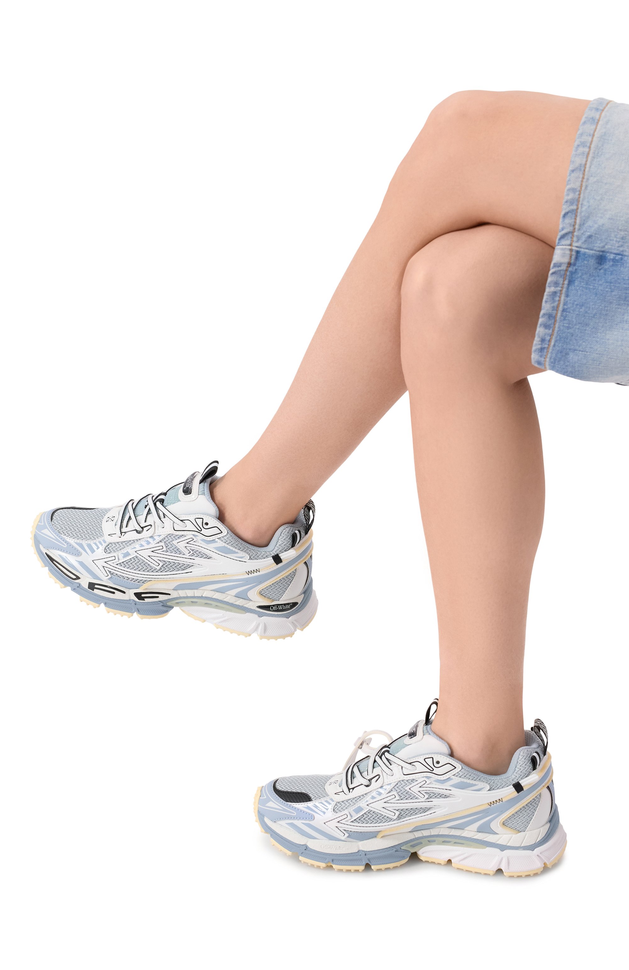 Комбинированные кроссовки be right back OFF-WHITE, арт. 0WIA289S26FAB001, фото 2