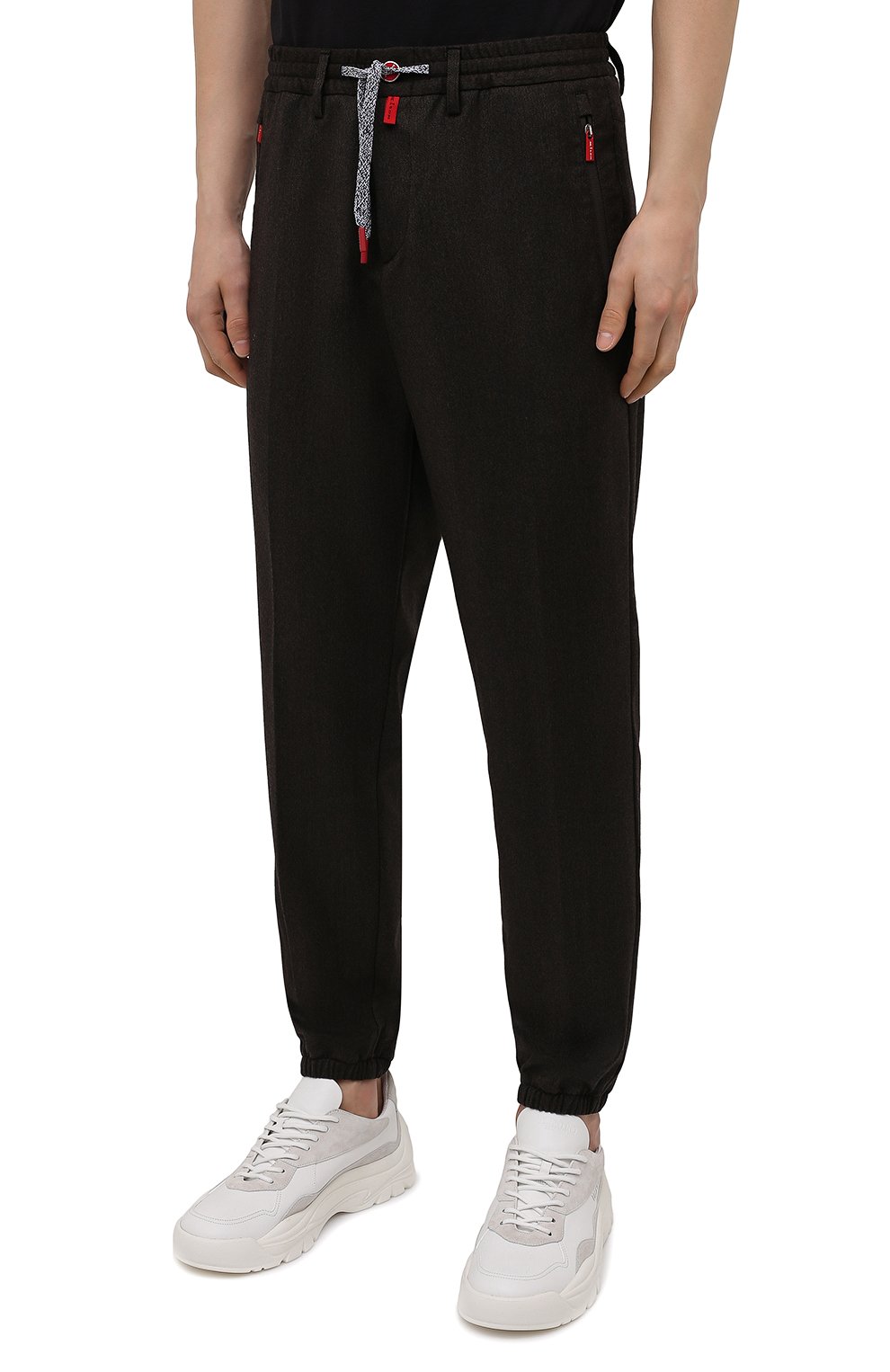 Джоггеры из шерсти и кашемира KITON коричневого цвета по цене 177000 руб., арт. UFPPZK0121A, фото 3 Джоггеры из шерсти и кашемира KITON, арт. UFPPZK0121A, фото 3