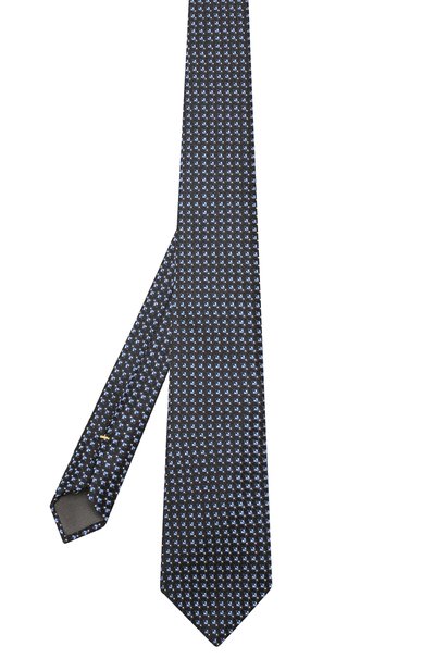 Шелковый галстук CANALI темно-синего цвета по цене 9525 руб., арт. 18/HJ02431, фото 2 Шелковый галстук CANALI, арт. 18/HJ02431, фото 2