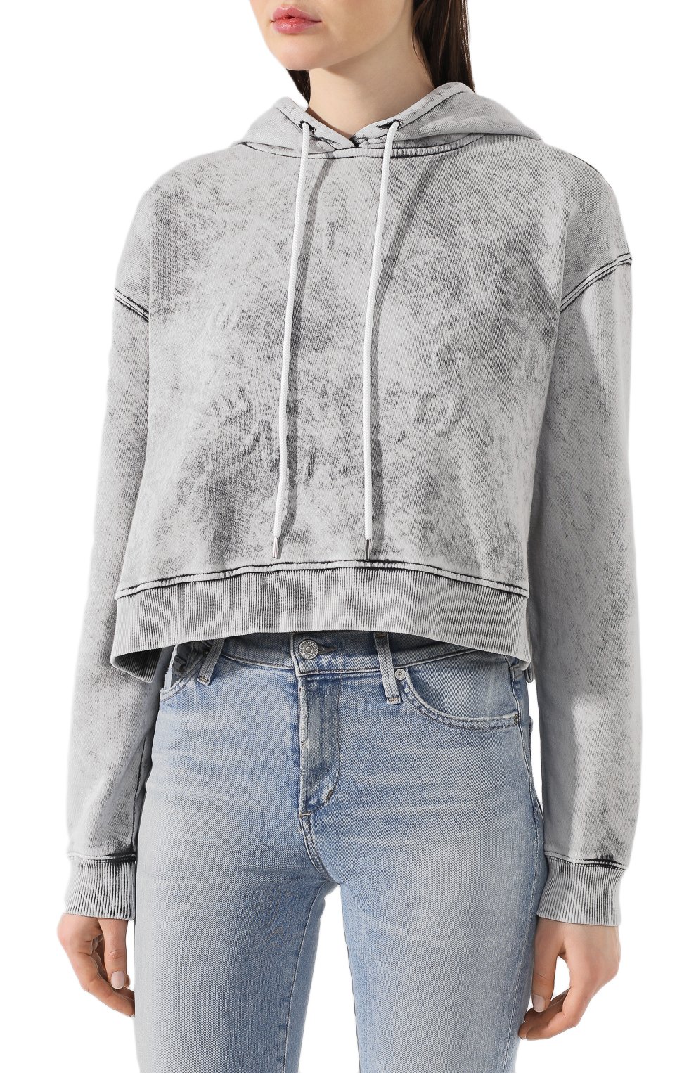Хлопковое худи STELLA MCCARTNEY светло-серого цвета по цене 97250 руб., арт. 600412/SNW46, фото 3 Хлопковое худи STELLA MCCARTNEY, арт. 600412/SNW46, фото 3