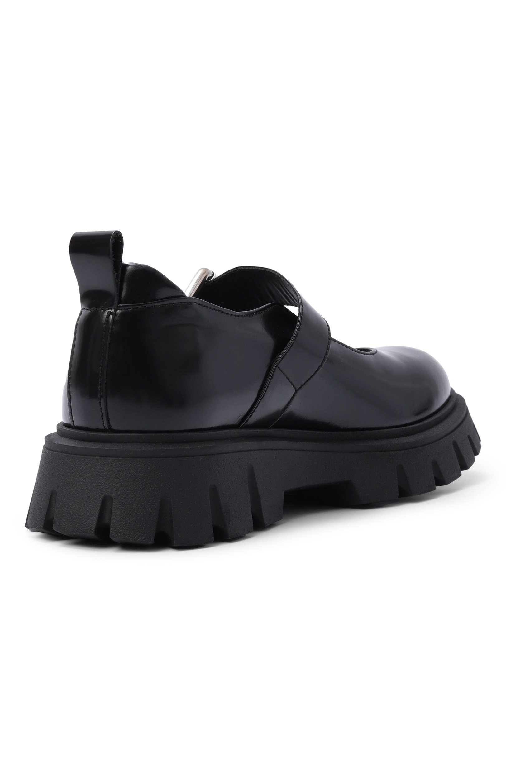 Кожаные туфли MSGM KIDS черного цвета по цене 28200 руб., арт. 84001/VAR1_001, фото 3 Кожаные туфли MSGM KIDS, арт. 84001/VAR1_001, фото 3