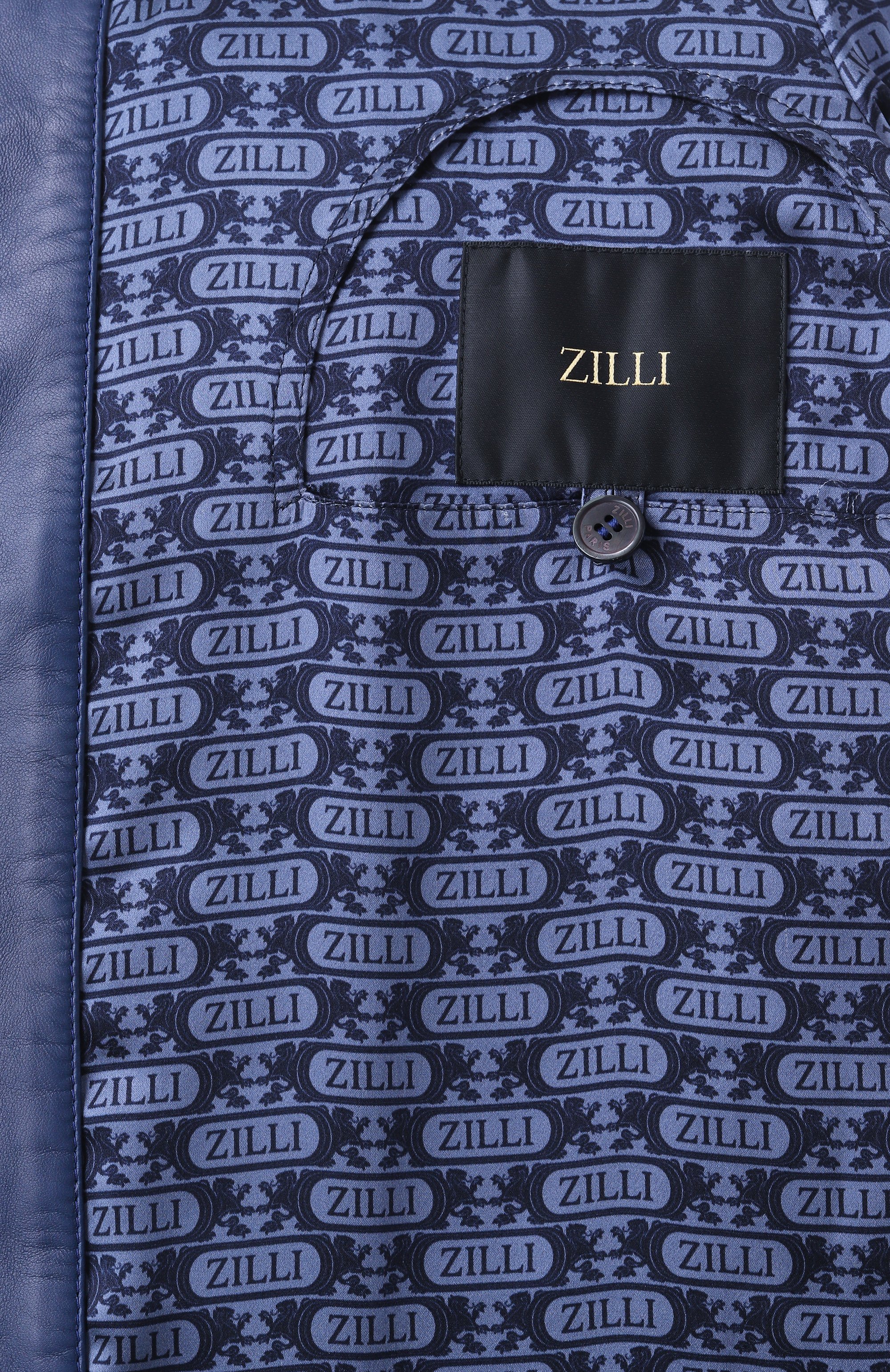 Кожаный бомбер ZILLI синего цвета по цене 1070000 руб., арт. A0RYH1M1005VTSU00, фото 7 Кожаный бомбер ZILLI, арт. A0RYH1M1005VTSU00, фото 7