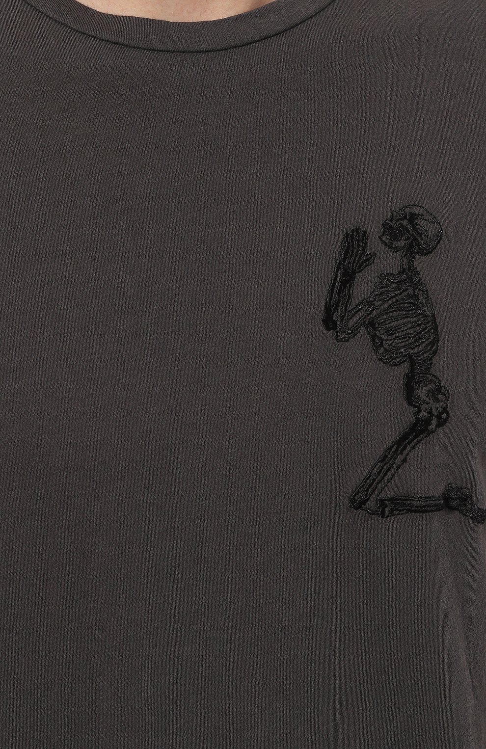 Хлопковая футболка RELIGION темно-серого цвета по цене 3755 руб., арт. MCOPYF30, фото 5 Хлопковая футболка RELIGION, арт. MCOPYF30, фото 5