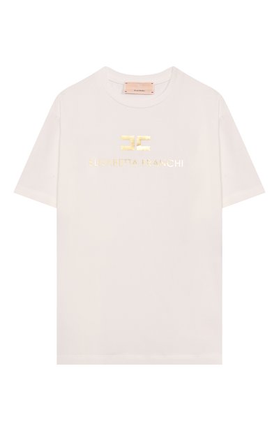 Хлопковая футболка ELISABETTA FRANCHI LA MIA BAMBINA, арт. EFTS2600/JE006