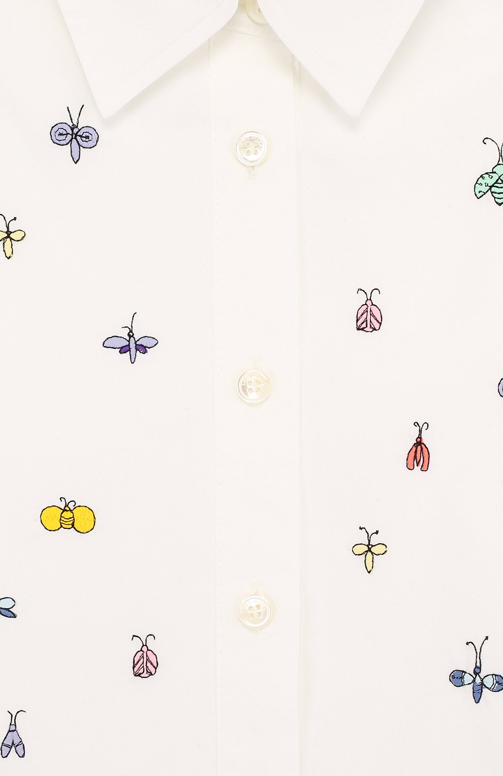 Хлопковая блуза с вышивкой LORO PIANA белого цвета по цене 44850 руб., арт. FAI0558, фото 3 Хлопковая блуза с вышивкой LORO PIANA, арт. FAI0558, фото 3