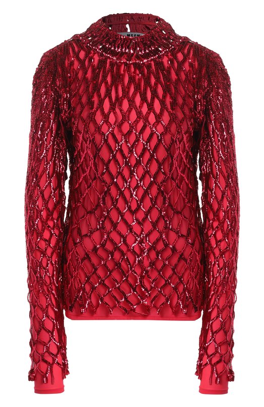 

Топ с отделкой пайетками MSGM, Красный