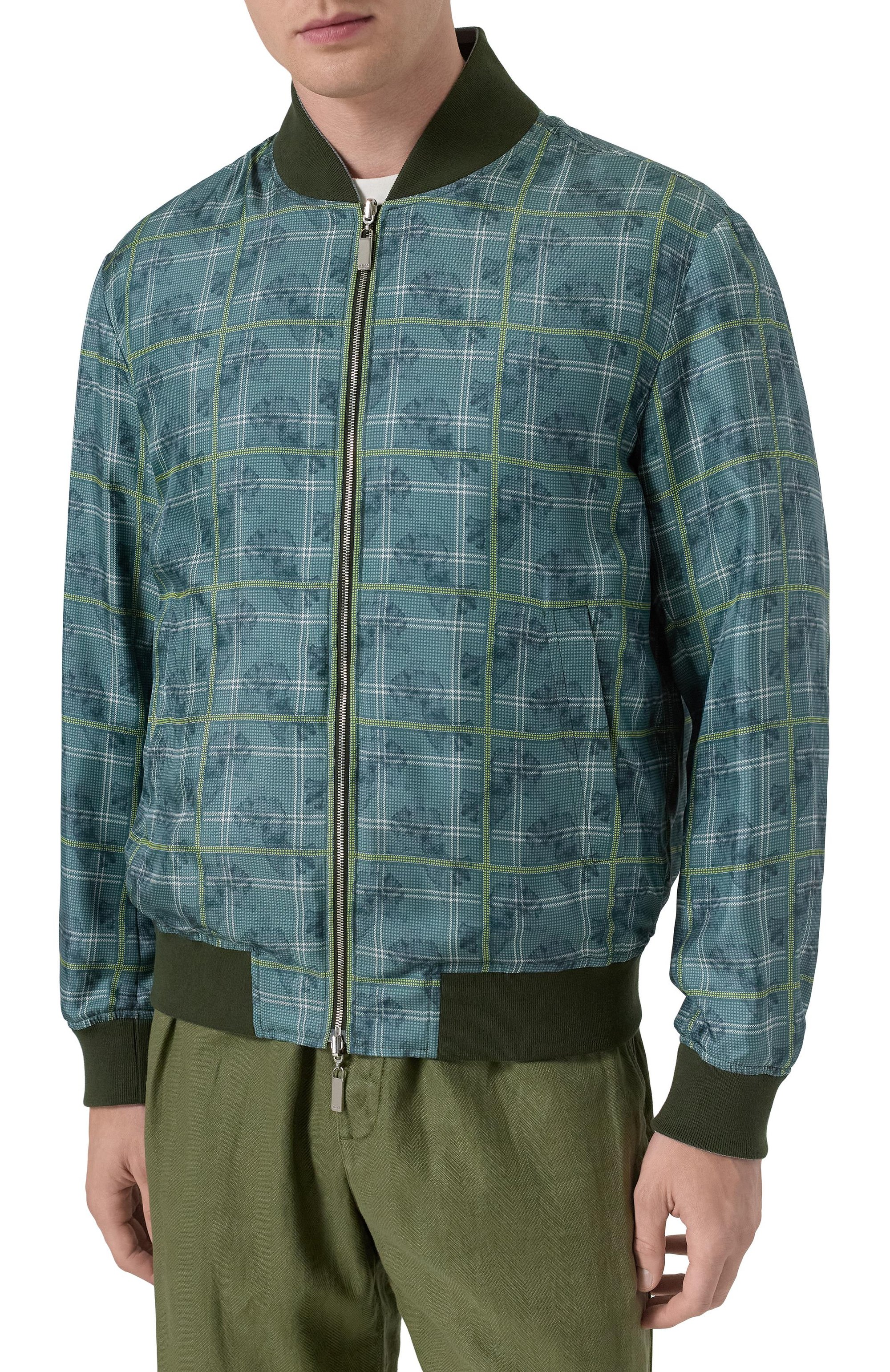 Двусторонний шелковый бомбер ZILLI, арт. B0M01CM0600V00000/62, фото 3