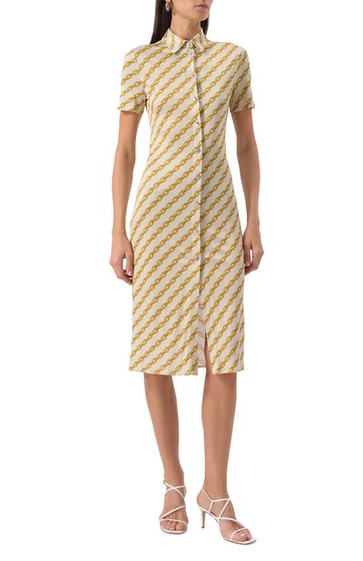 Платье из вискозы VERSACE кремового цвета по цене 276500 руб., арт. 1018503/1A13547, фото 3 Платье из вискозы VERSACE, арт. 1018503/1A13547, фото 3