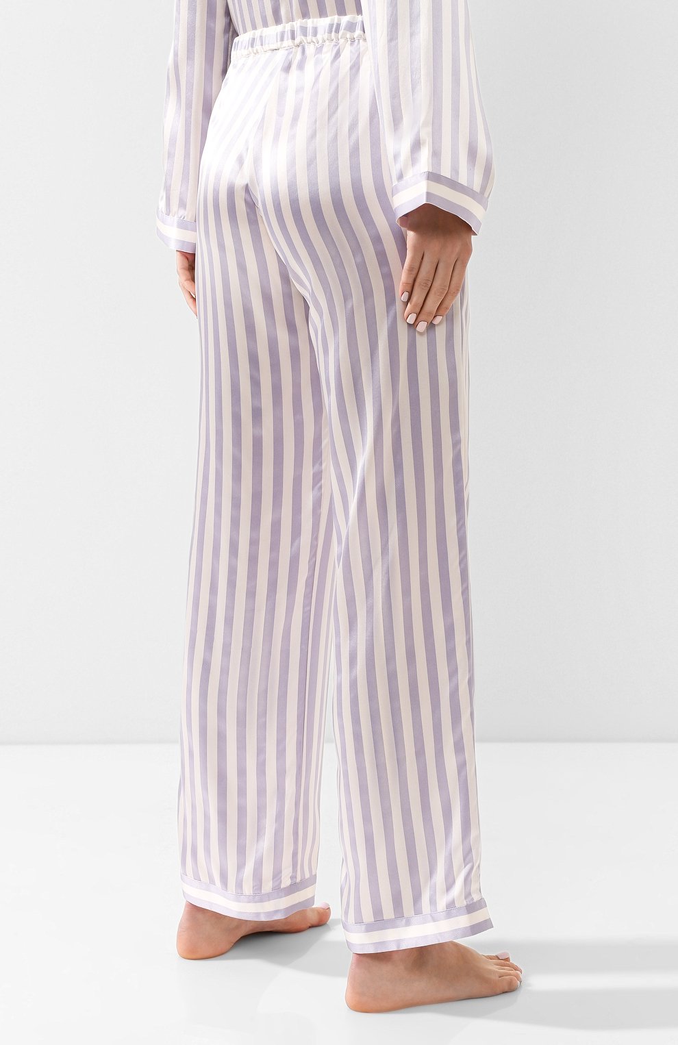 Домашние шелковые брюки в полоску MORGAN LANE, арт. 18N54LV LAVENDER, фото 4