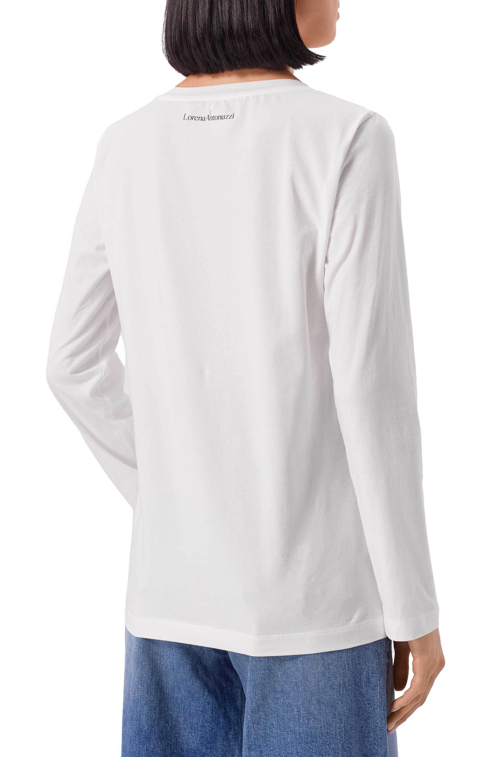 Хлопковый лонгслив LORENA ANTONIAZZI, арт. TS10/9999, фото 4