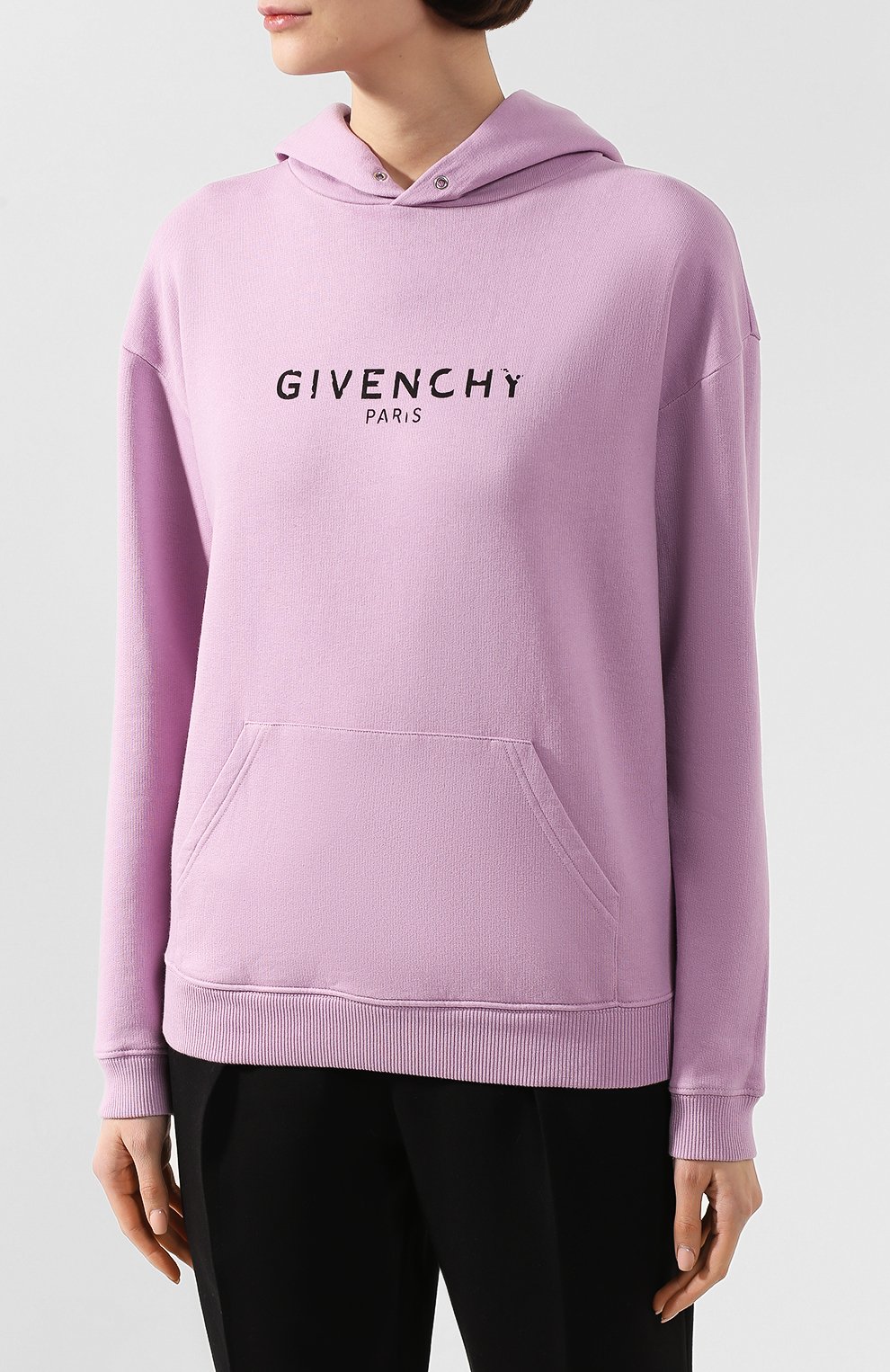 Хлопковое худи GIVENCHY сиреневого цвета по цене 56150 руб., арт. BW70643Z0Y, фото 3 Хлопковое худи GIVENCHY, арт. BW70643Z0Y, фото 3