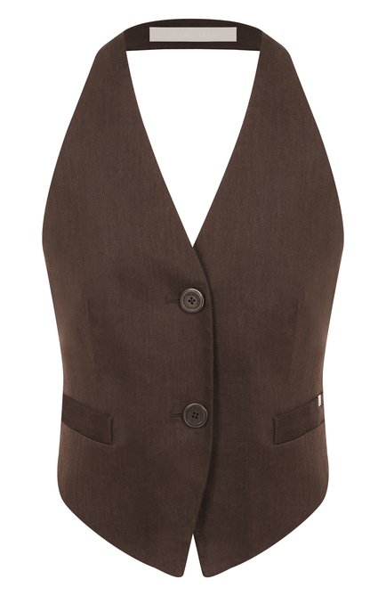 Женский жилет изо льна и вискозы HELMUT LANG, арт. P05HW102