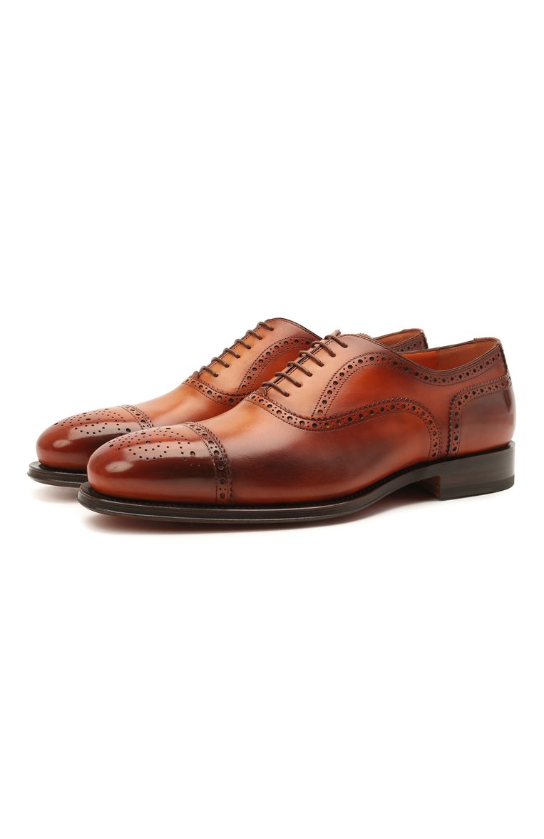 Кожаные оксфорды SANTONI, арт. MCPH17555RB2INGCC45, фото 1