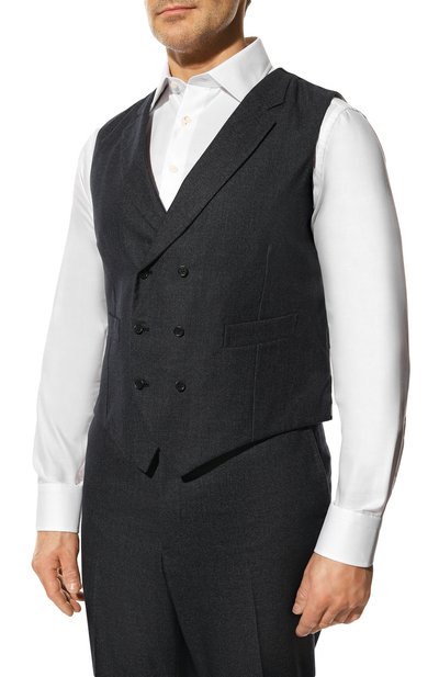 Костюм-тройка из шерсти и шелка KITON, арт. UAGL81/Z96, фото 4