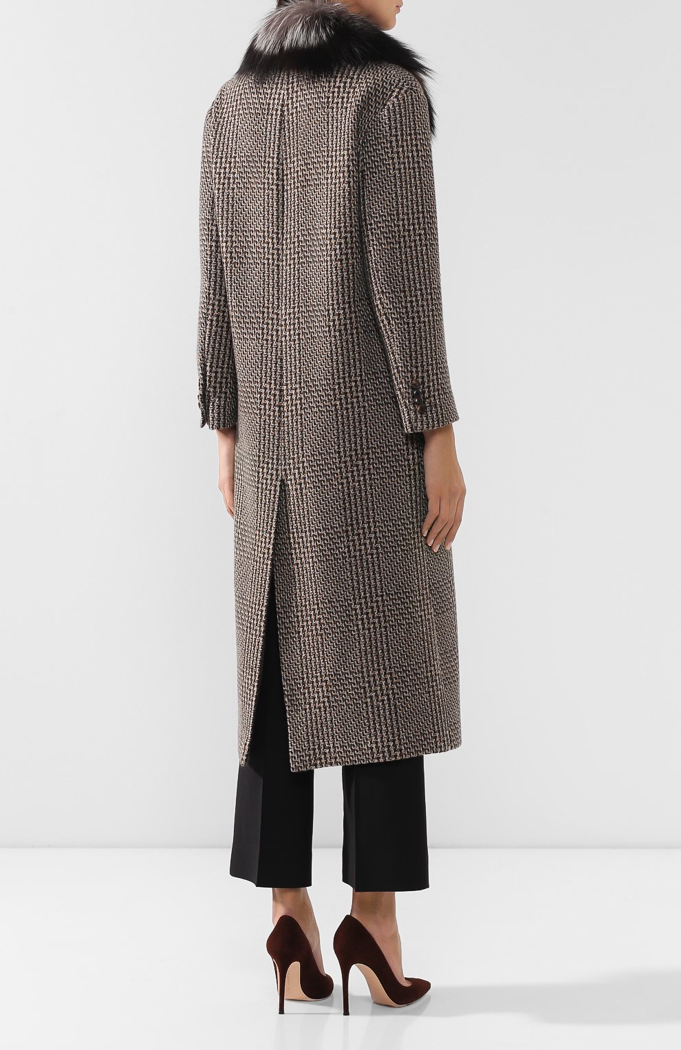 Пальто из смеси кашемира и шерсти KITON, арт. D48625K06954, фото 4