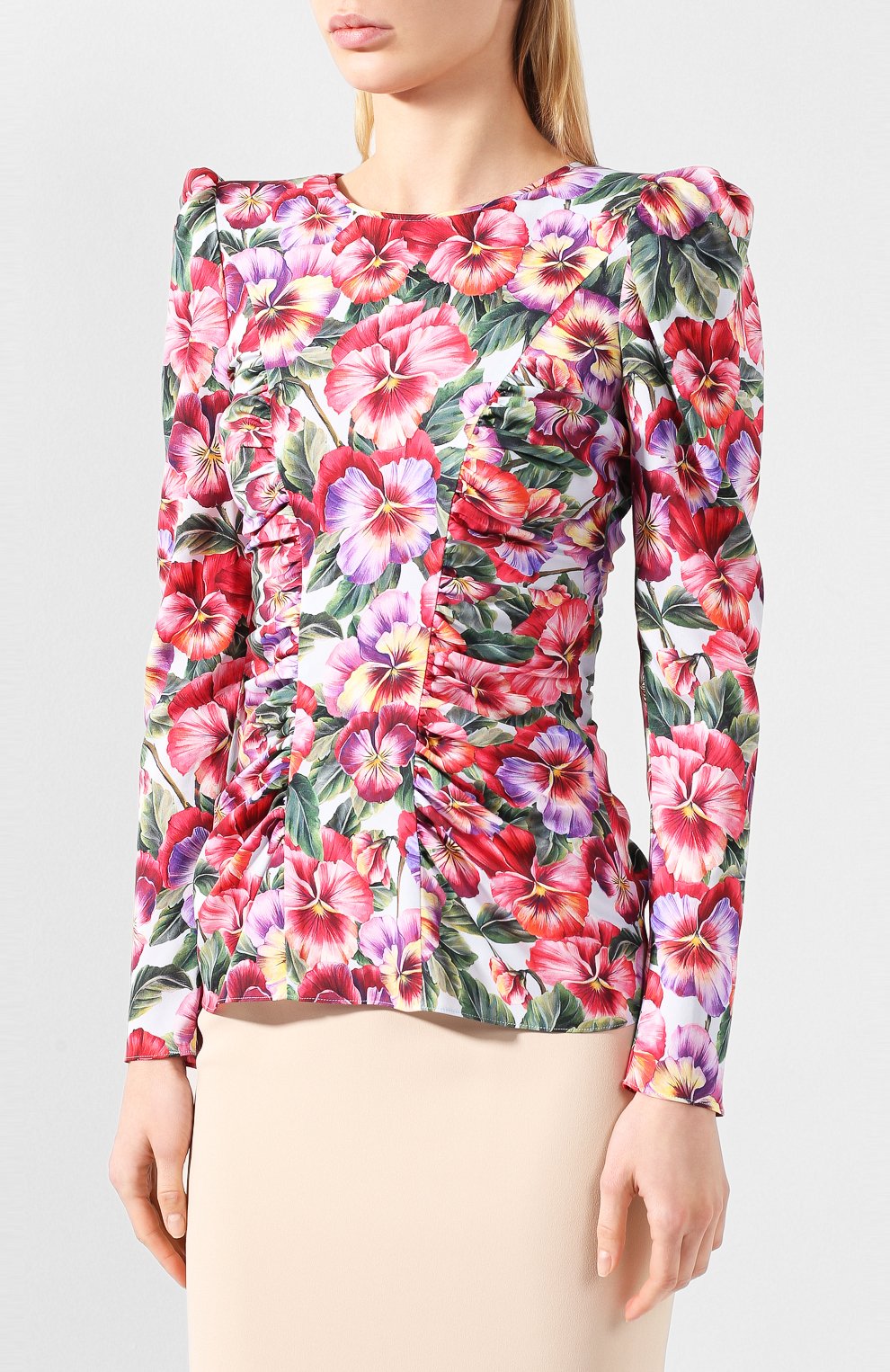 Шелковая блузка DOLCE & GABBANA, арт. F74C0T/FSAZX, фото 3