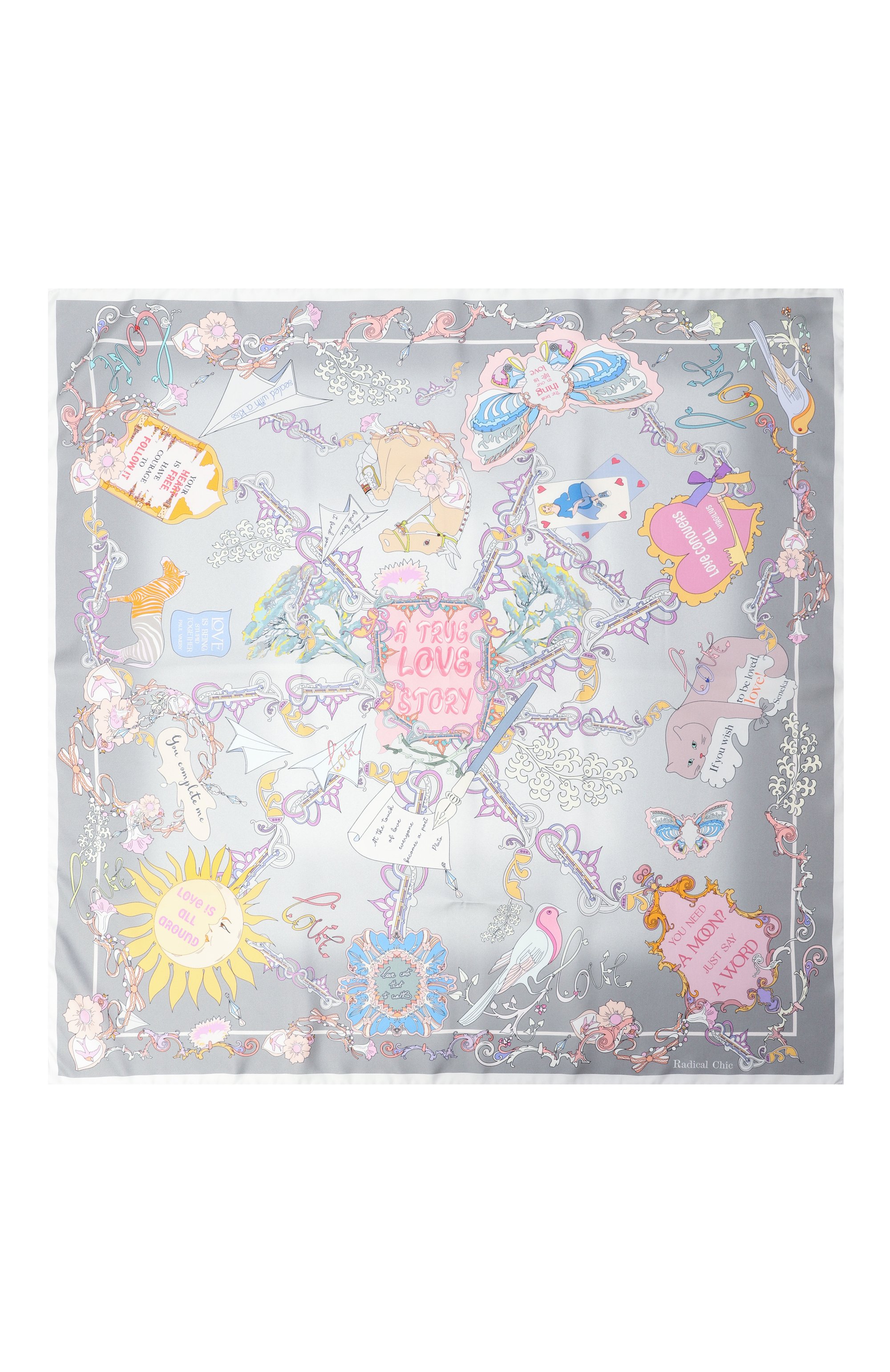 Шелковый платок love letters RADICAL CHIC, арт. 701323.07.02, фото 4