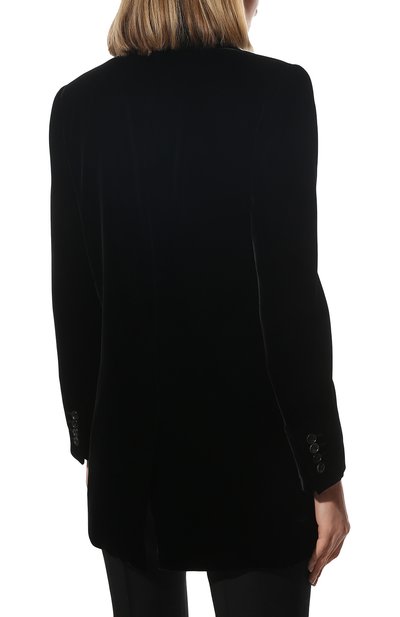 Бархатный жакет SAINT LAURENT, арт. 648760/Y525R, фото 4