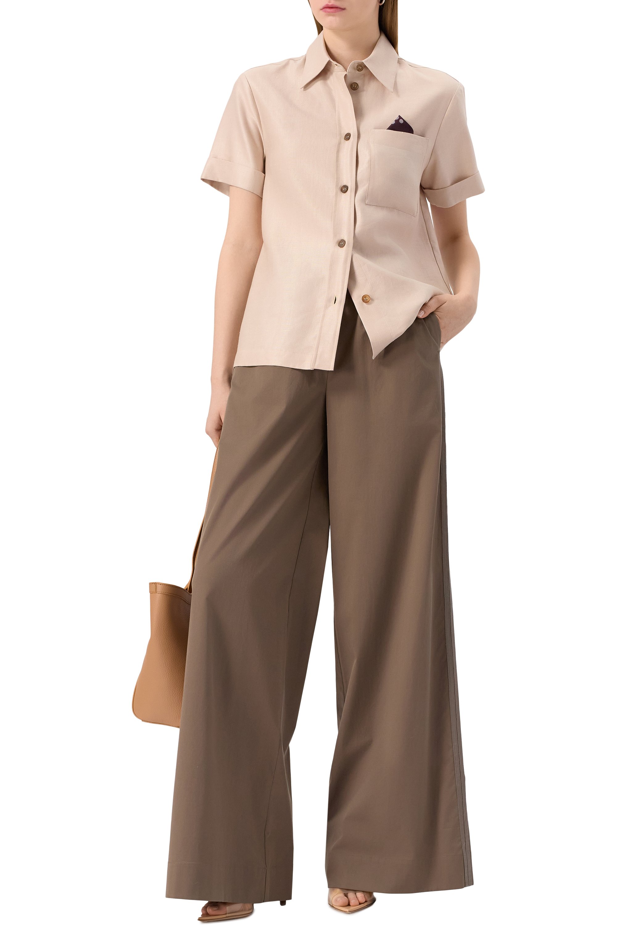 Рубашка изо льна и шелка LORENA ANTONIAZZI, арт. E2531CA18B/4903, фото 2