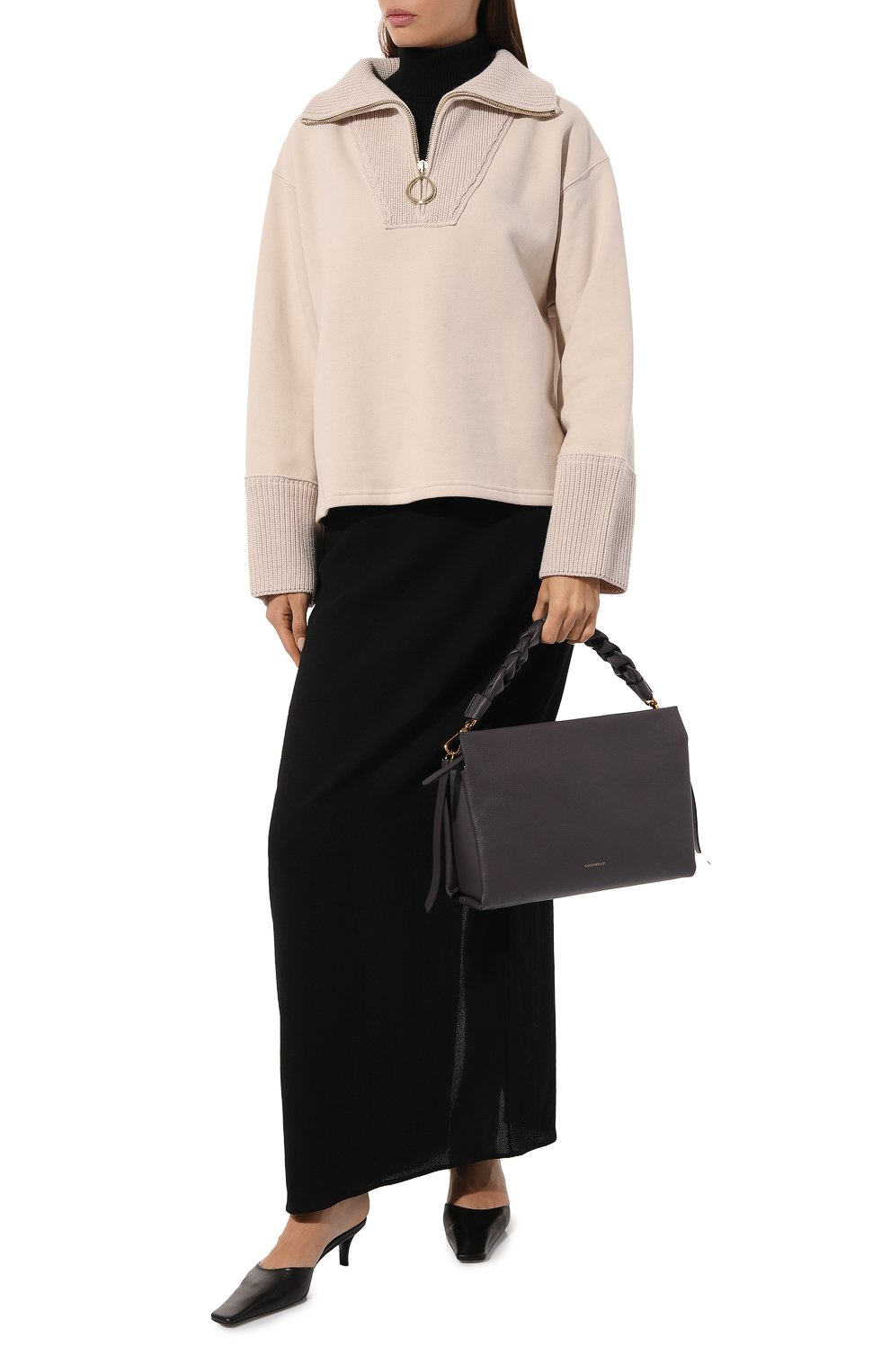 Сумка boheme medium COCCINELLE серого цвета по цене 46200 руб., арт. E1 M50 19 02 01, фото 7 Сумка boheme medium COCCINELLE, арт. E1 M50 19 02 01, фото 7