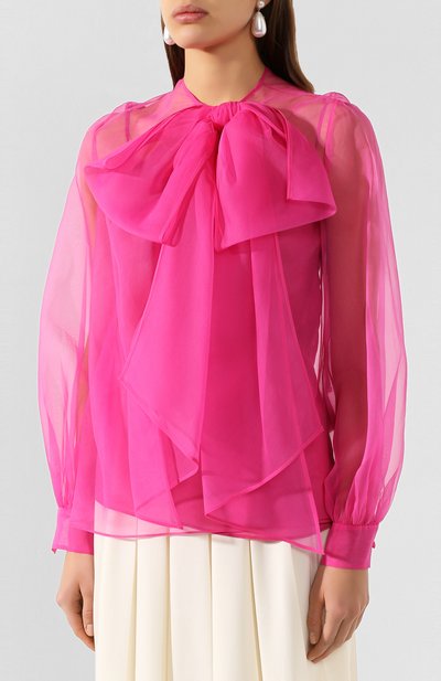 Шелковая блузка VALENTINO, арт. TB0AE4U51C8, фото 3