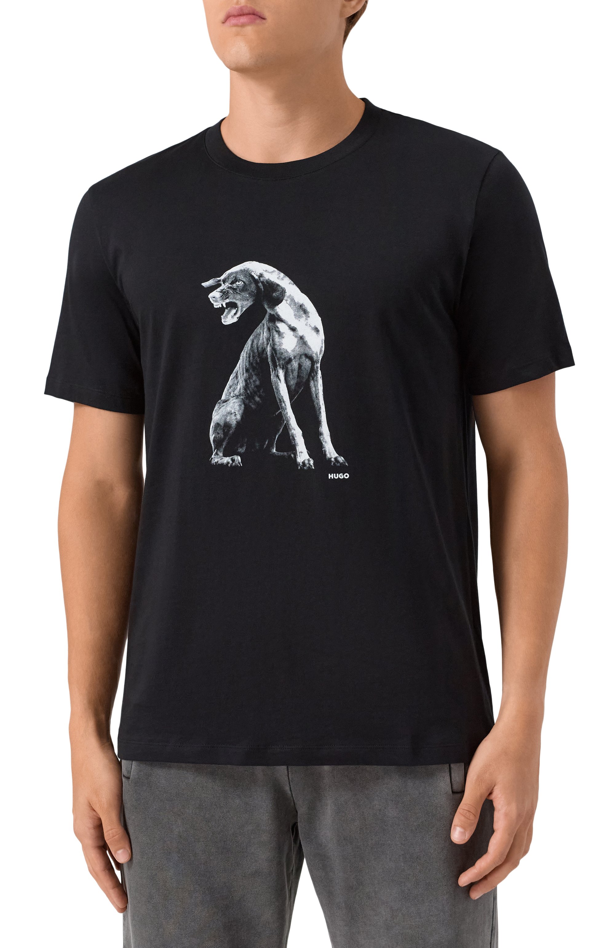 Хлопковая футболка HUGO, арт. 50548557, фото 3