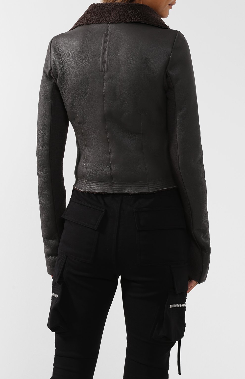 Кожаная куртка на меховой подкладке RICK OWENS, арт. RP18F4728/LSHS, фото 4