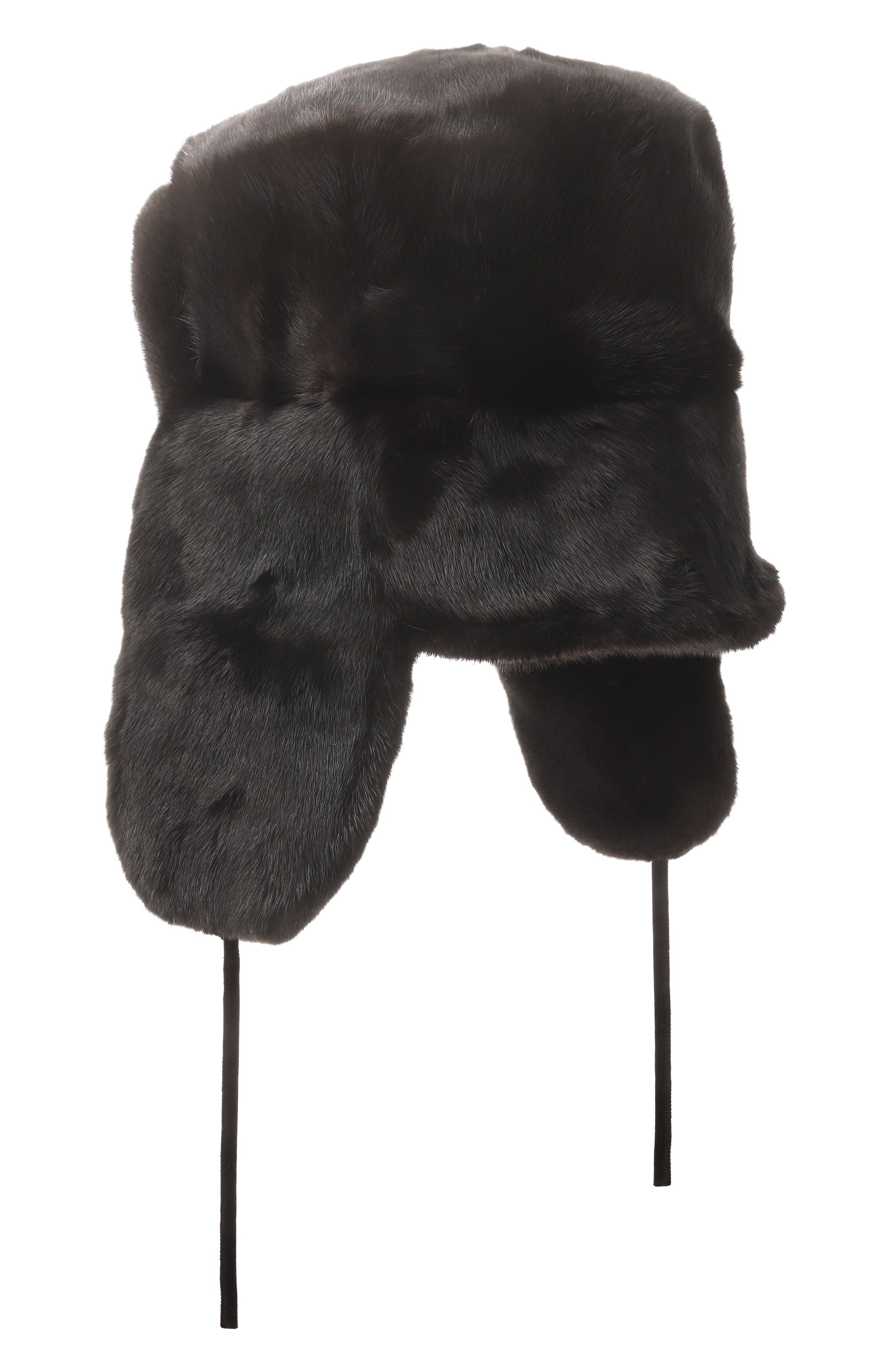 Меховая шапка-ушанка из норки FURLAND черного цвета по цене 121000 руб., арт. 0012200110342600000, фото 2 Меховая шапка-ушанка из норки FURLAND, арт. 0012200110342600000, фото 2