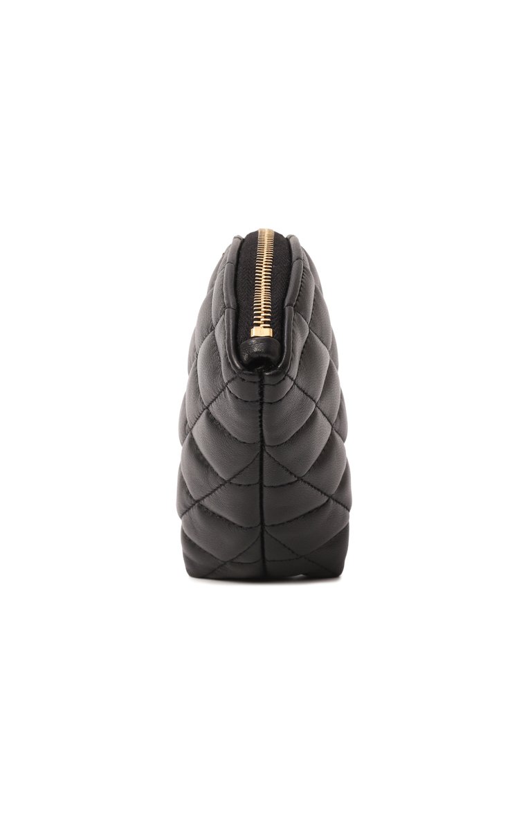 Женский клатч sade SAINT LAURENT черного цвета, арт. 802198/AAAJU | Фото 4 (Драгоценные камни: Проставлено; Размер: mini; Женское Кросс-КТ: Клатч-клатчи, Вечерняя сумка; Материал сплава: Проставлено; Материал: Натуральная кожа)