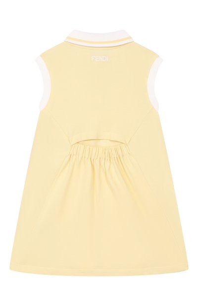 Хлопковое платье FENDI желтого цвета по цене 58550 руб., арт. JFB866/AVP_001, фото 2 Хлопковое платье FENDI, арт. JFB866/AVP_001, фото 2