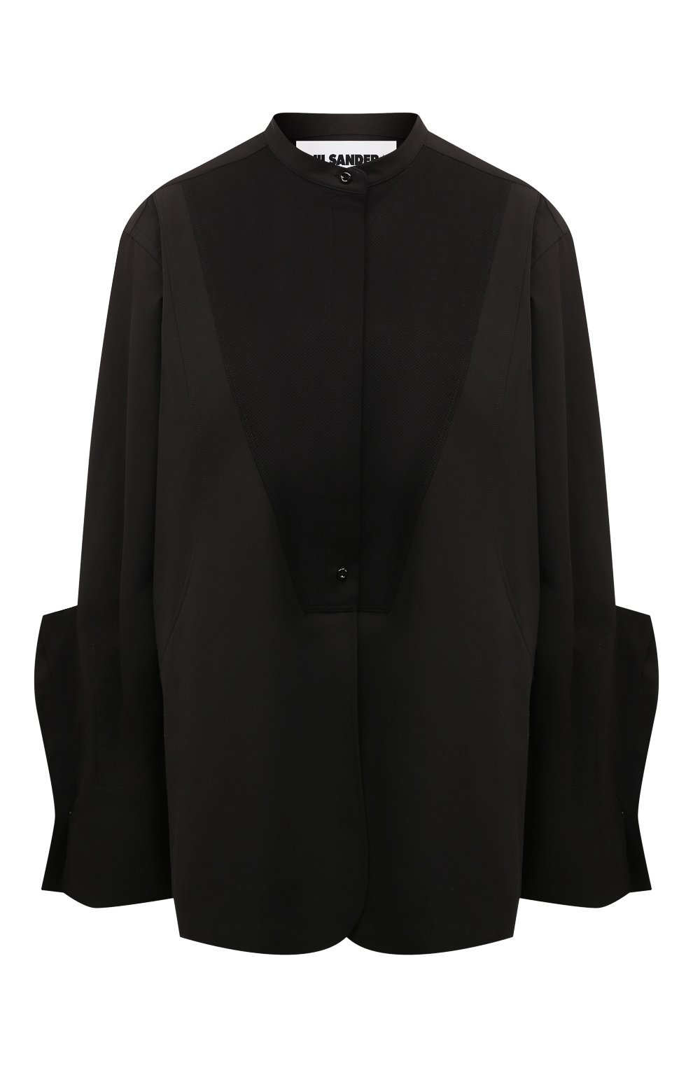 Хлопковая рубашка JIL SANDER черного цвета по цене 127000 руб., арт. J01DL0120/JTN330, фото 1 Хлопковая рубашка JIL SANDER, арт. J01DL0120/JTN330, фото 1