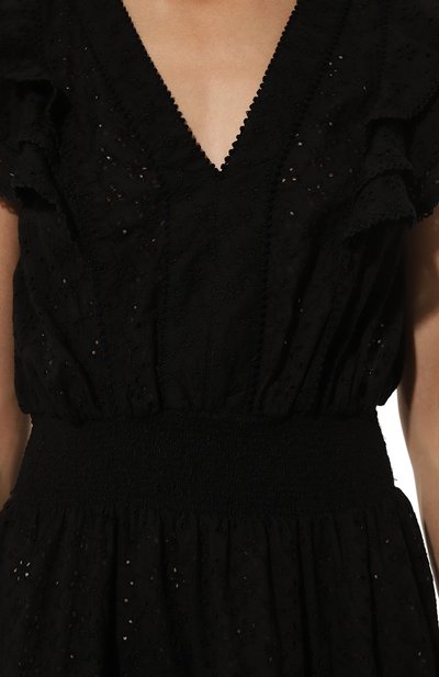 Хлопковое платье POUPETTE ST BARTH, арт. WCCR24N0BLA, фото 5