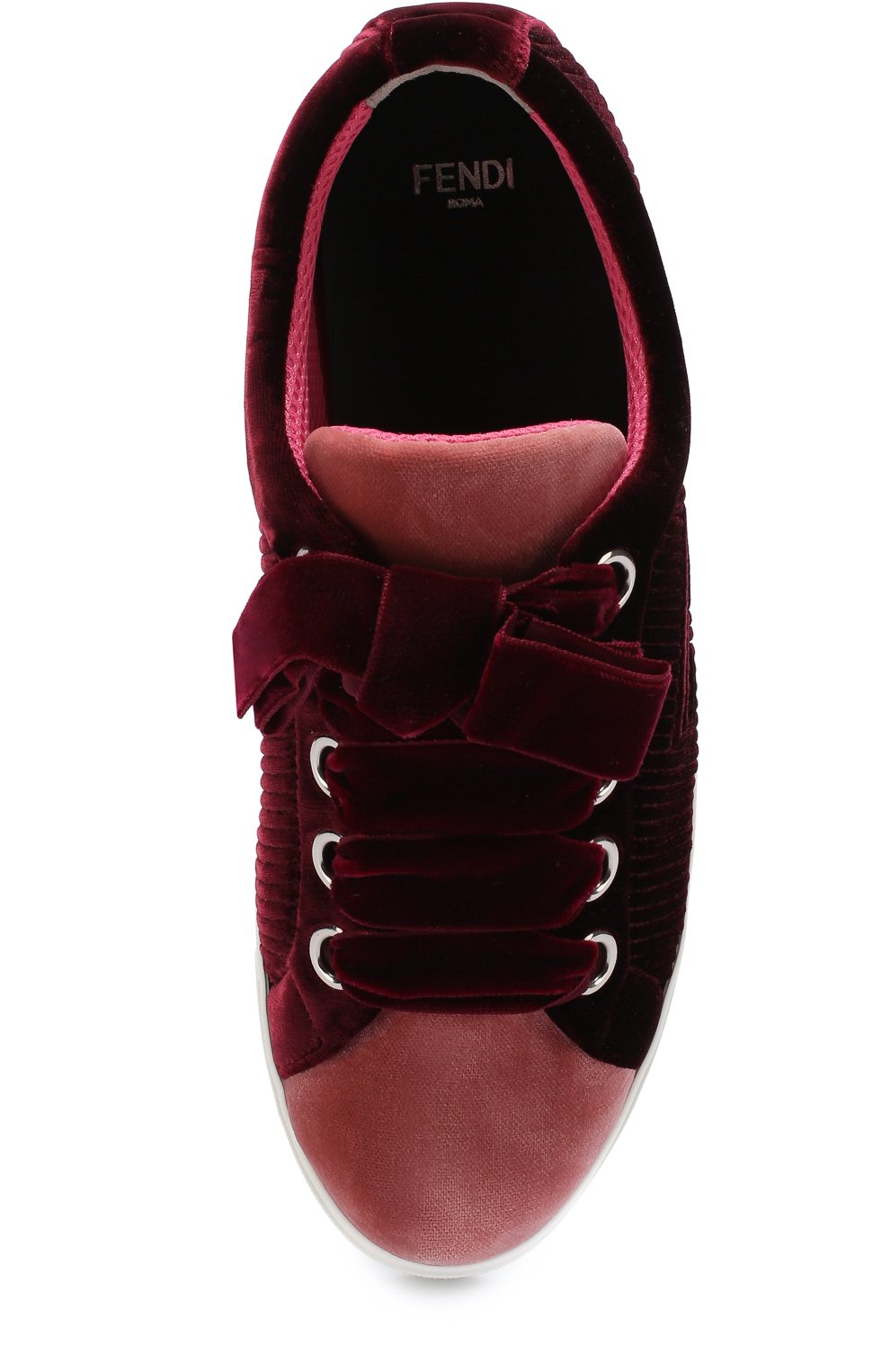 Текстильные кеды stripy с логотипом бренда на шнуровке FENDI, арт. 8E6664 A0UQ, фото 5